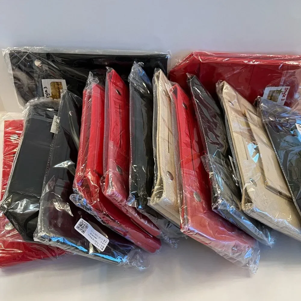 Insert/Organizer- Designer Handbags/Totes -Bright Red Style 3- Snap- NWT